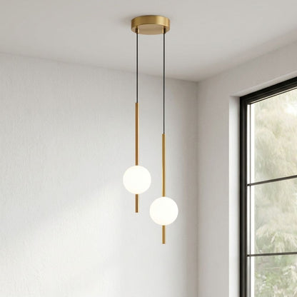 Minimalistyczna wisząca lampa sufitowa LED w stylu skandynawskim z regulowaną długością