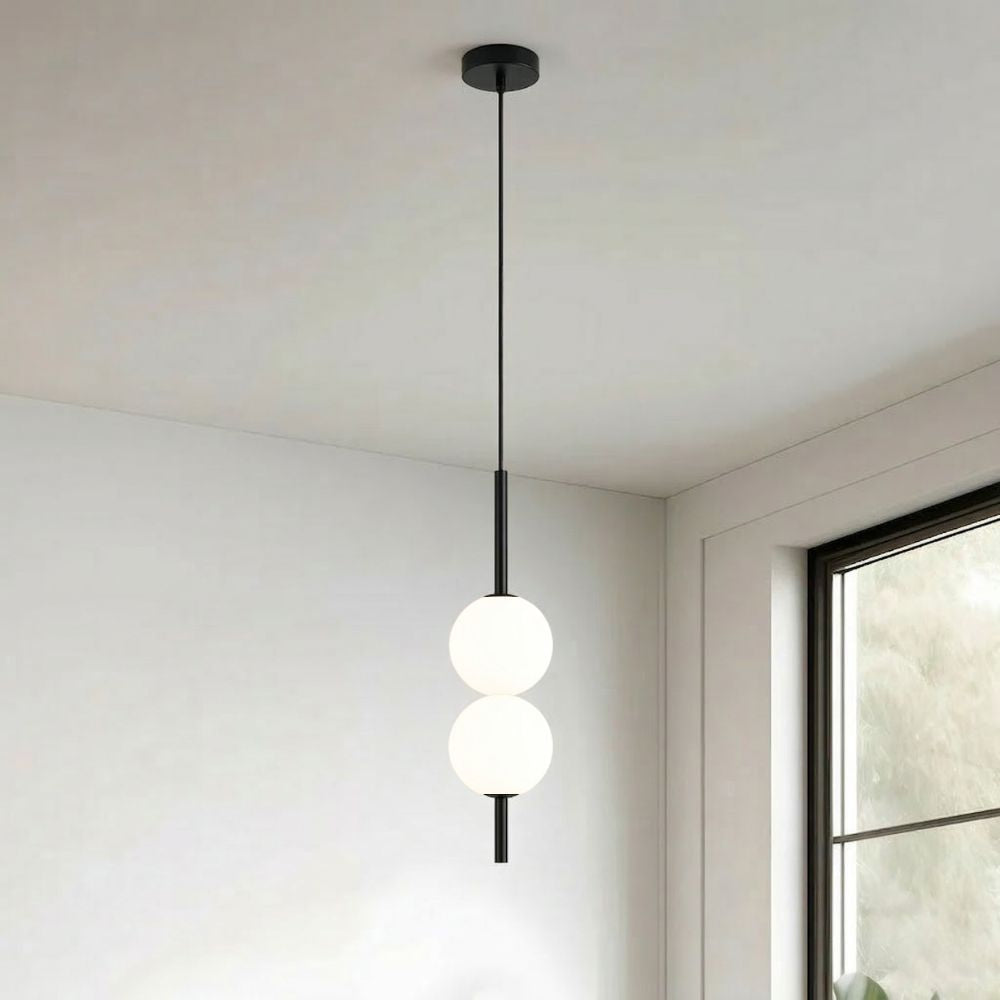Minimalistyczna wisząca lampa sufitowa LED w stylu skandynawskim z regulowaną długością
