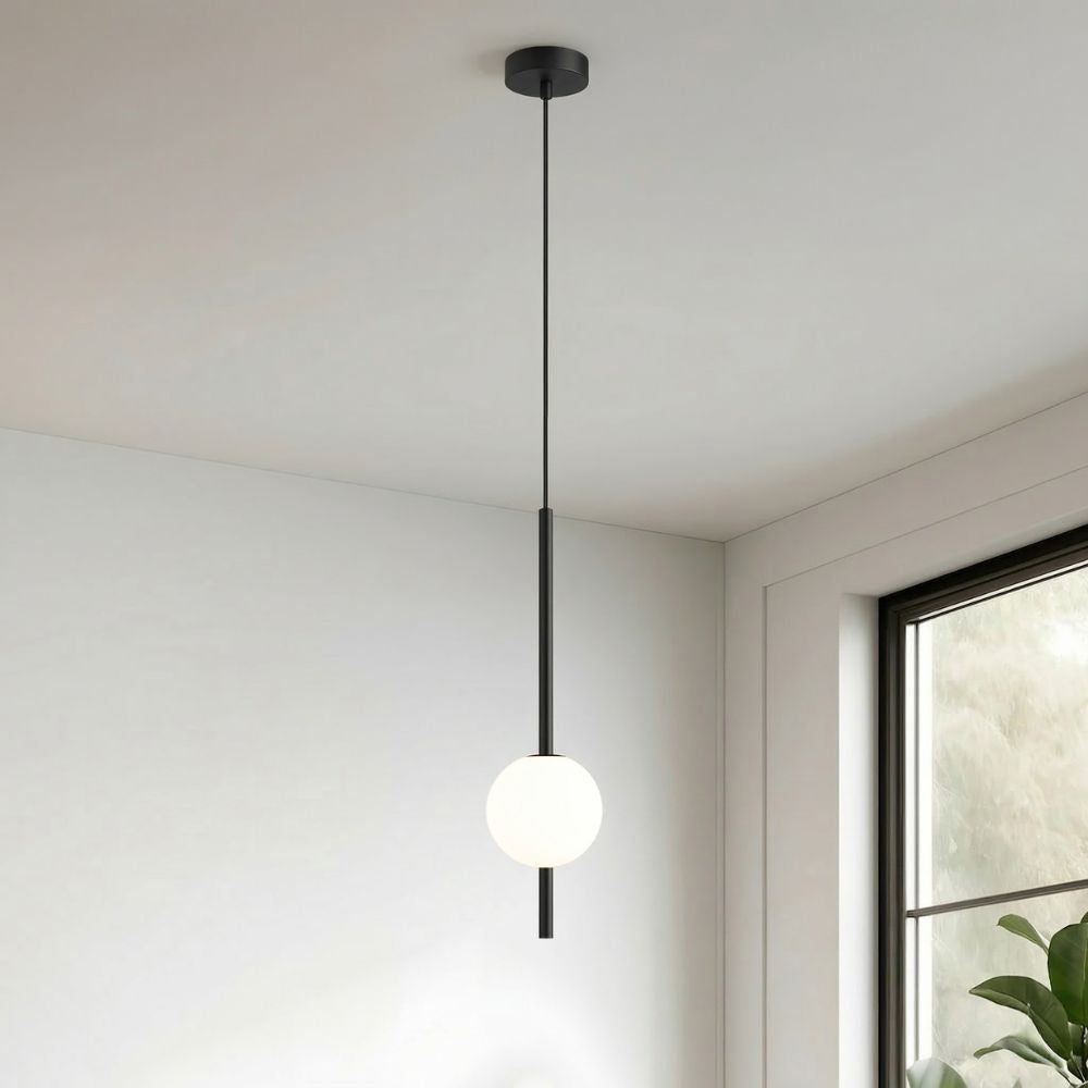 Minimalistyczna wisząca lampa sufitowa LED w stylu skandynawskim z regulowaną długością