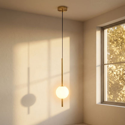 Minimalistyczna wisząca lampa sufitowa LED w stylu skandynawskim z regulowaną długością