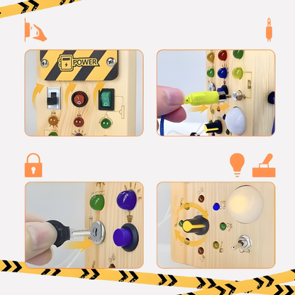 Zabawka Montessori z panelami LED