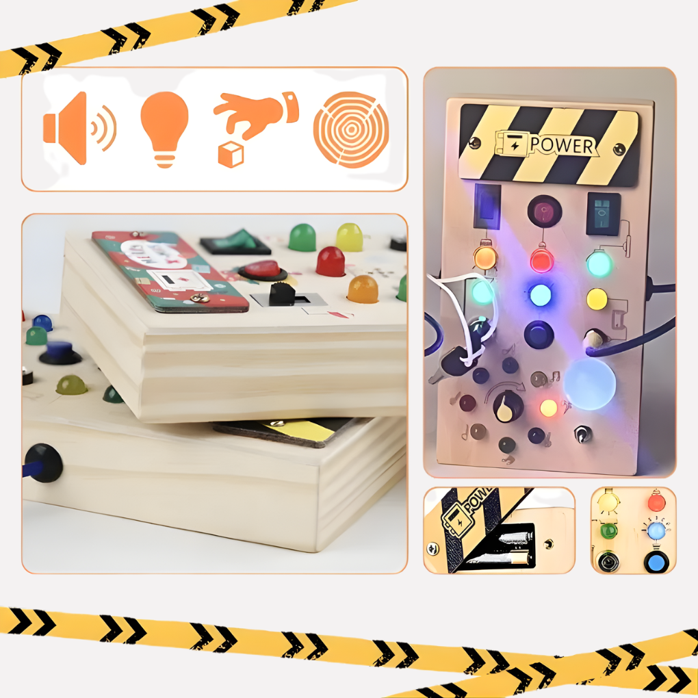 Zabawka Montessori z panelami LED