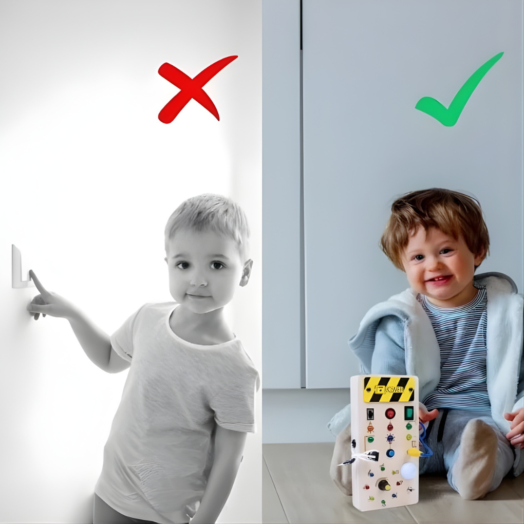 Zabawka Montessori z panelami LED