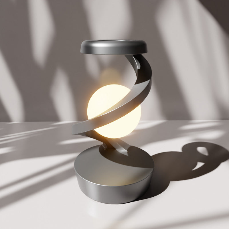 Nowoczesna spiralna lampa biurkowa z ciepłym światłem