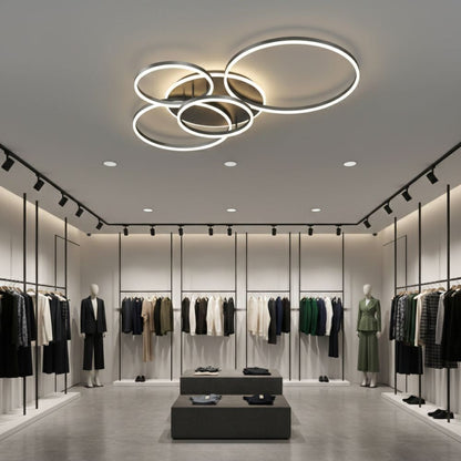 Nowoczesna Czarna Lampa Sufitowa LED Okrągła – Eleganckie Oświetlenie Wnętrz