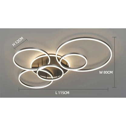 Nowoczesna Czarna Lampa Sufitowa LED Okrągła – Eleganckie Oświetlenie Wnętrz
