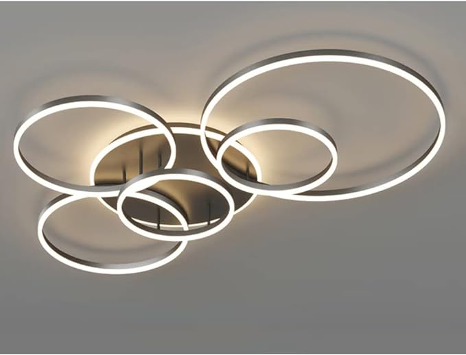 Nowoczesna Czarna Lampa Sufitowa LED Okrągła – Eleganckie Oświetlenie Wnętrz