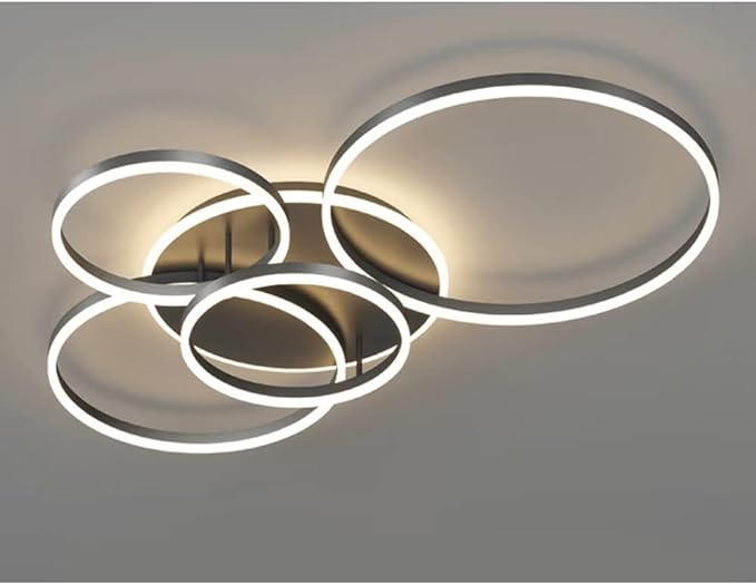 Nowoczesna Czarna Lampa Sufitowa LED Okrągła – Eleganckie Oświetlenie Wnętrz