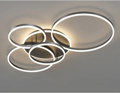 Nowoczesna Czarna Lampa Sufitowa LED Okrągła – Eleganckie Oświetlenie Wnętrz