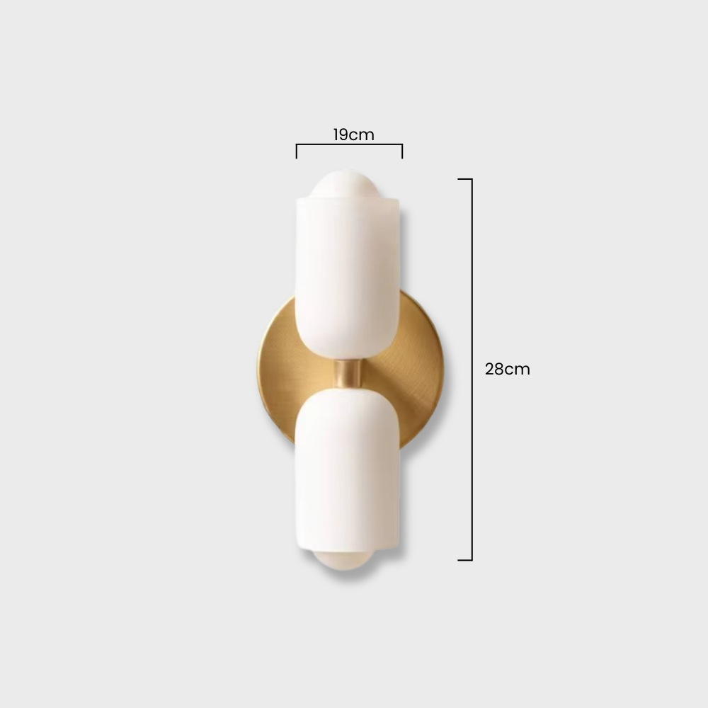 Nowoczesna kinkietowa lampa LED do wnętrz, oświetlająca w górę i w dół