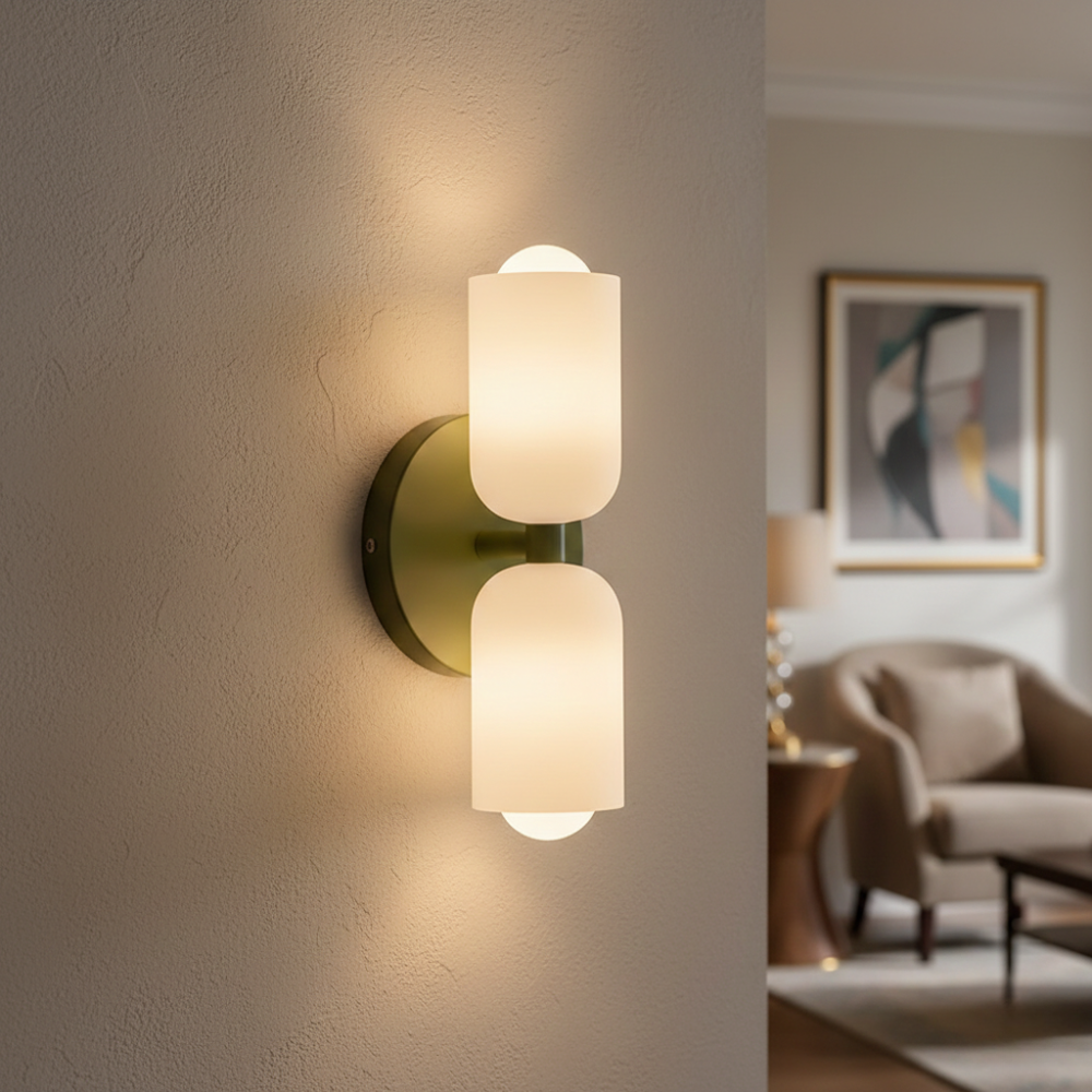 Nowoczesna kinkietowa lampa LED do wnętrz, oświetlająca w górę i w dół