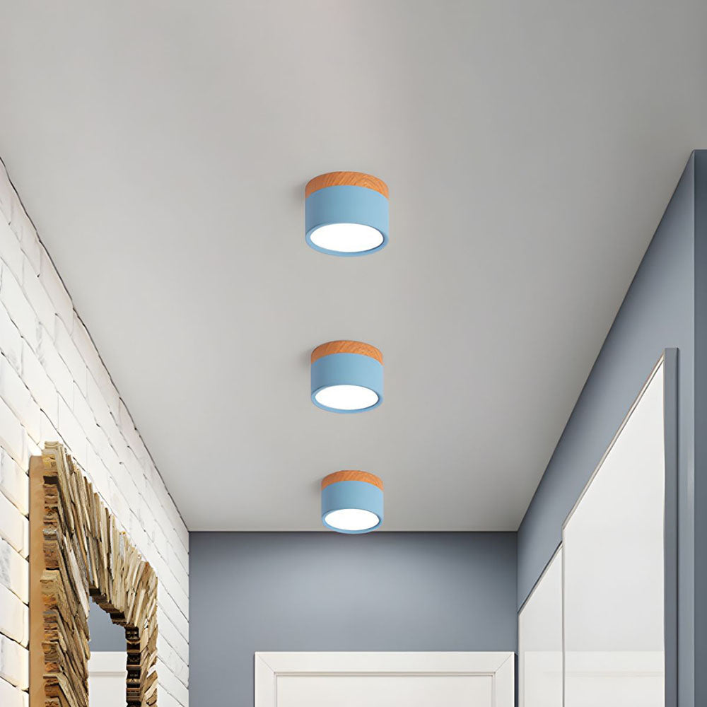 Nowoczesna lampa sufitowa LED cylindryczna typu plafon