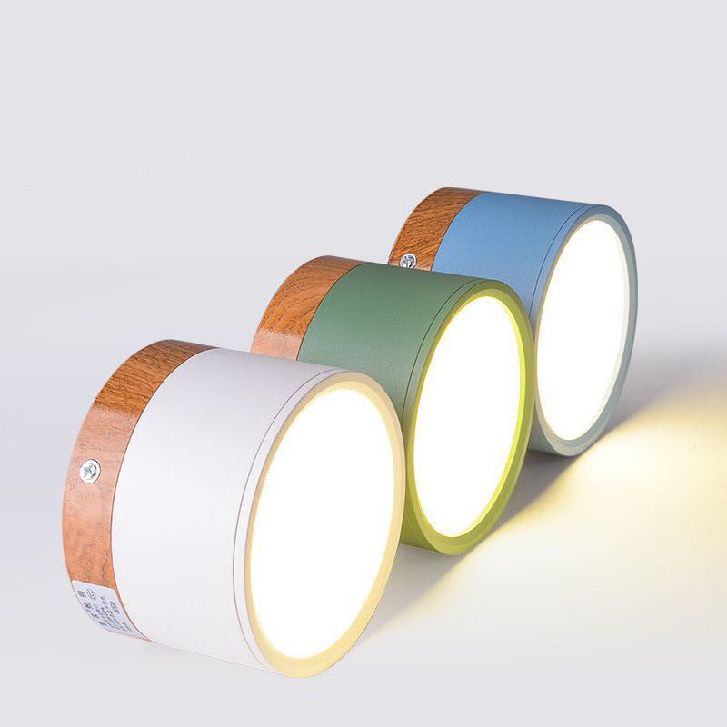 Nowoczesna lampa sufitowa LED cylindryczna typu plafon