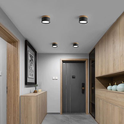 Nowoczesna lampa sufitowa LED cylindryczna typu plafon