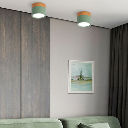 Nowoczesna lampa sufitowa LED cylindryczna typu plafon