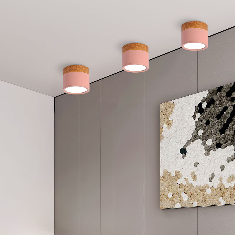 Nowoczesna lampa sufitowa LED cylindryczna typu plafon