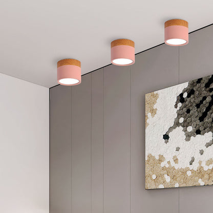 Nowoczesna lampa sufitowa LED cylindryczna typu plafon