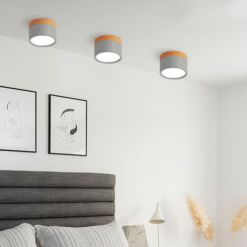 Nowoczesna lampa sufitowa LED cylindryczna typu plafon