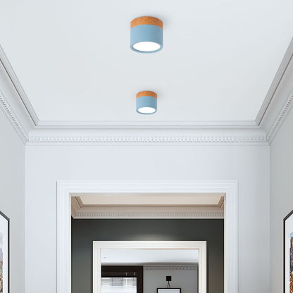 Nowoczesna lampa sufitowa LED cylindryczna typu plafon