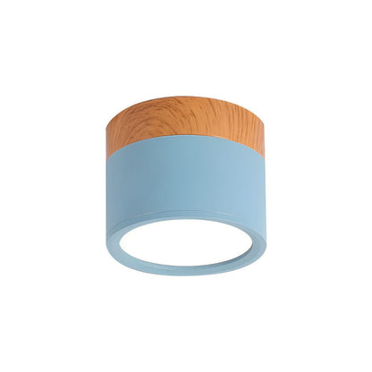 Nowoczesna lampa sufitowa LED cylindryczna typu plafon