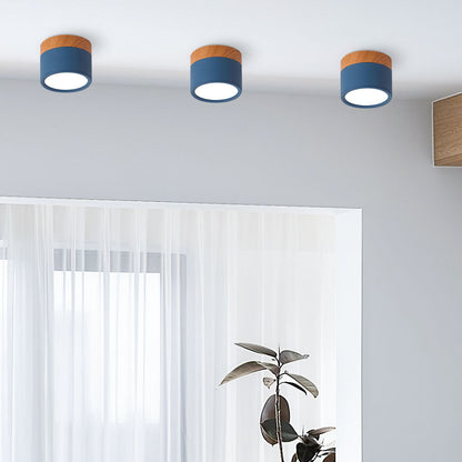 Nowoczesna lampa sufitowa LED cylindryczna typu plafon