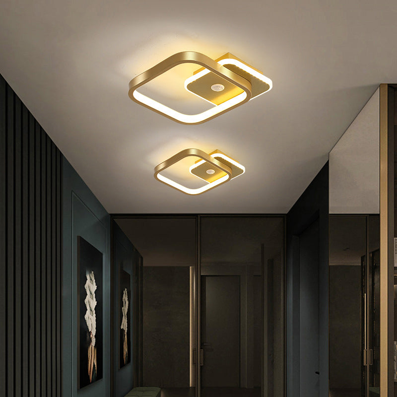 Nowoczesna lampa sufitowa LED z czujnikiem ruchu
