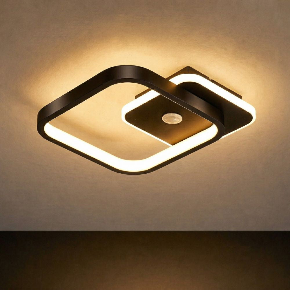 Nowoczesna lampa sufitowa LED z czujnikiem ruchu