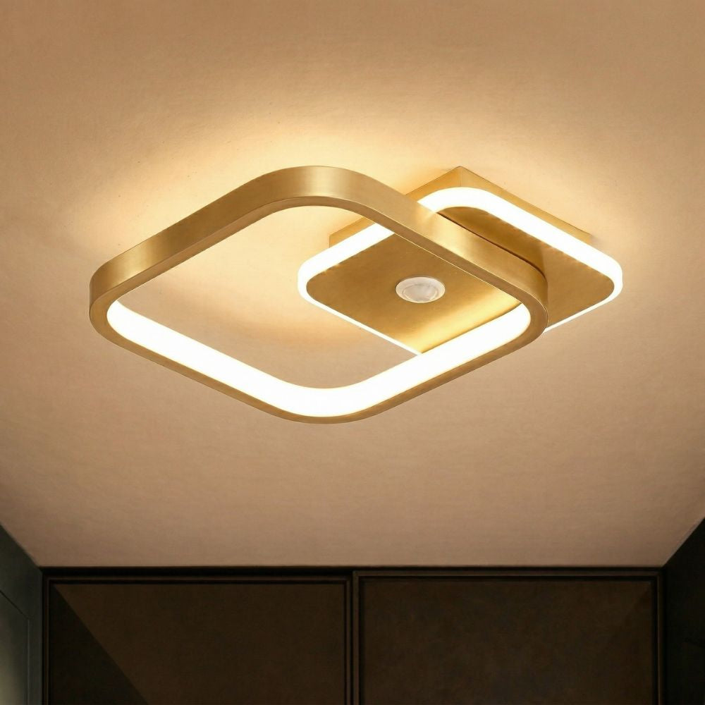 Nowoczesna lampa sufitowa LED z czujnikiem ruchu