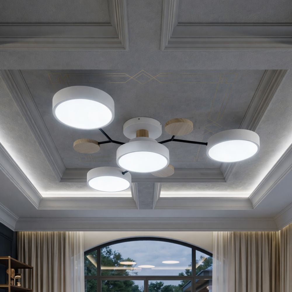 Nowoczesna Lampa Sufitowa LED z Ręcznym Wykończeniem