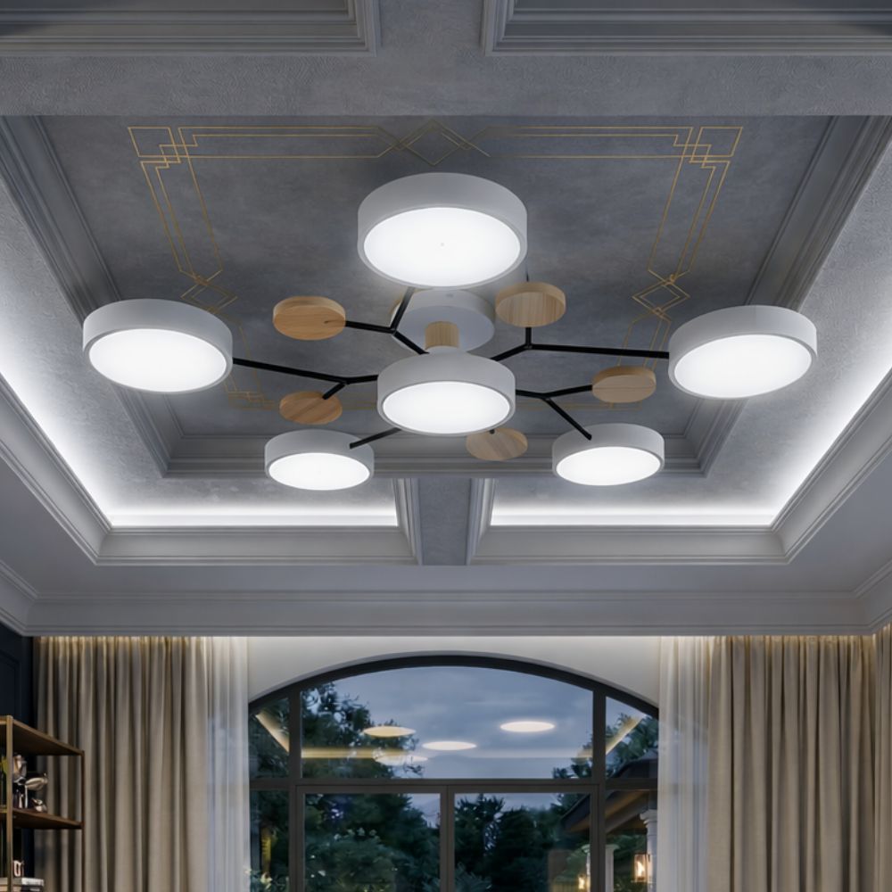 Nowoczesna Lampa Sufitowa LED z Ręcznym Wykończeniem