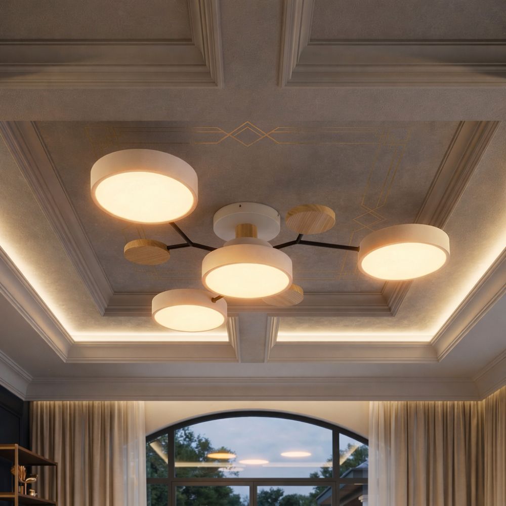 Nowoczesna Lampa Sufitowa LED z Ręcznym Wykończeniem