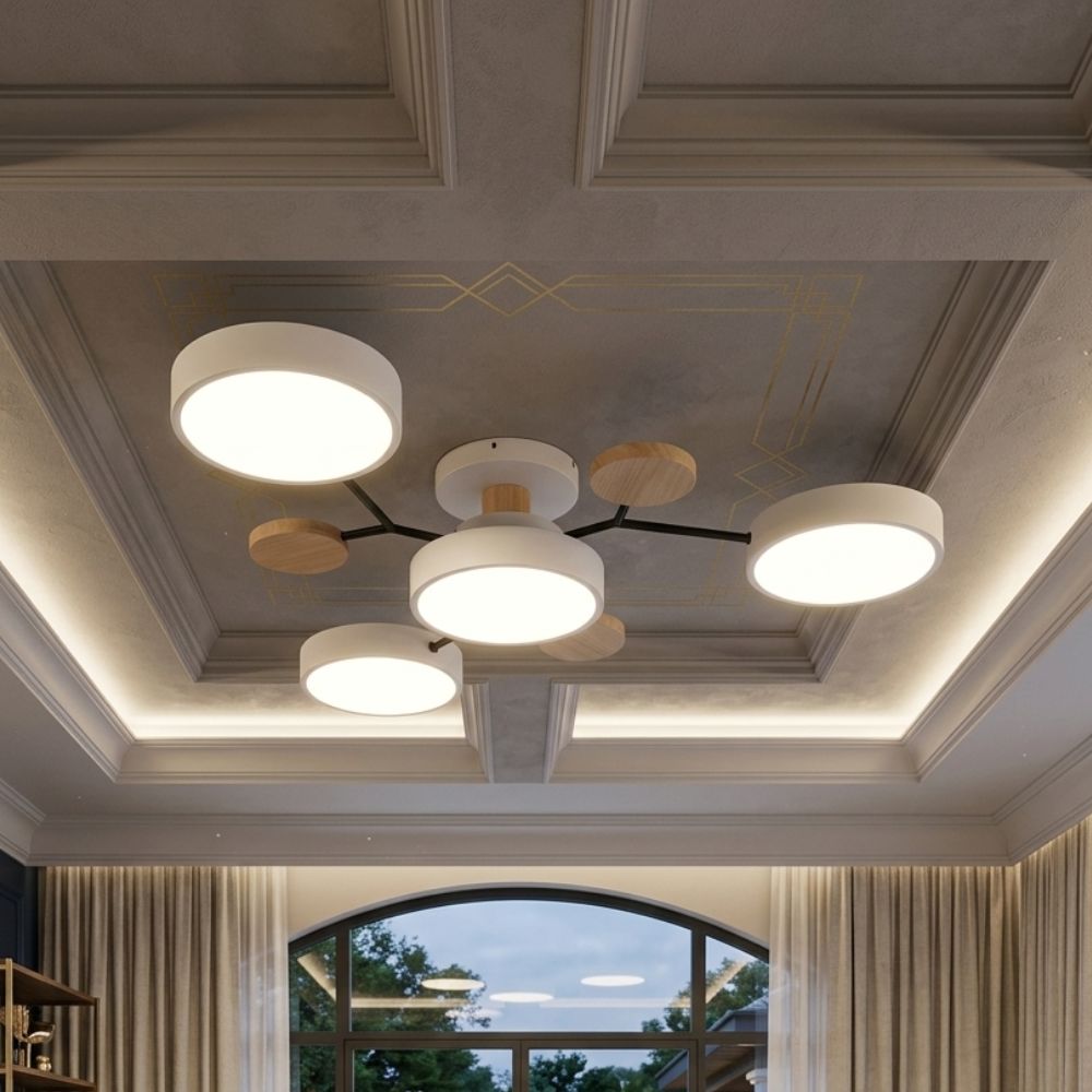 Nowoczesna Lampa Sufitowa LED z Ręcznym Wykończeniem
