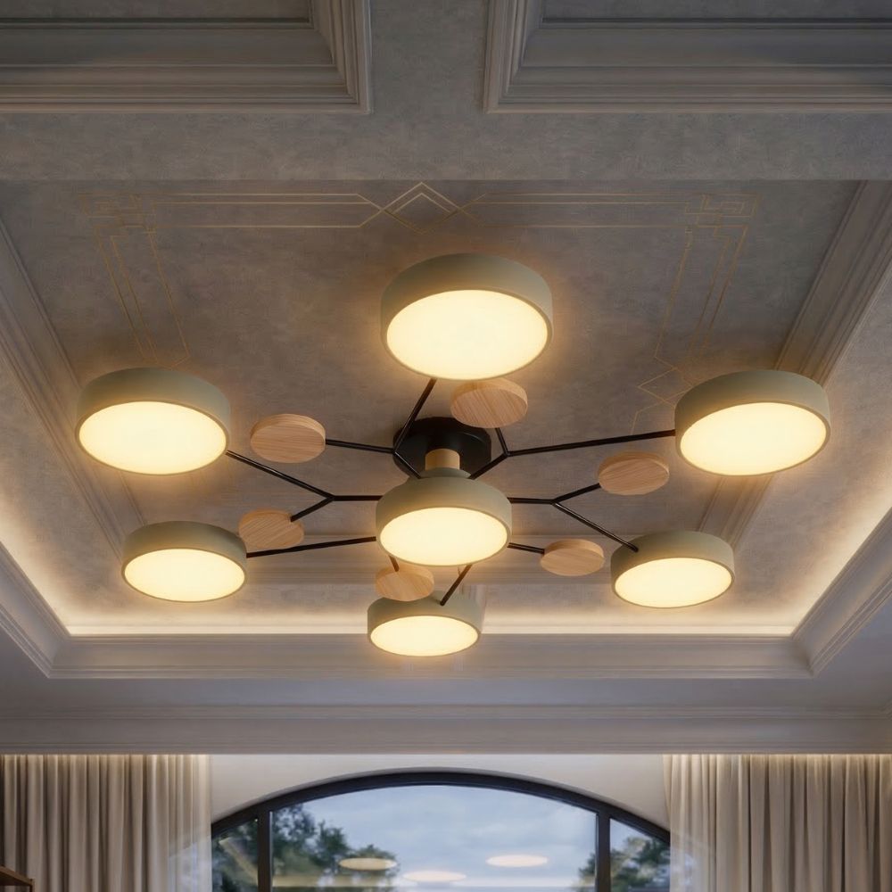 Nowoczesna Lampa Sufitowa LED z Ręcznym Wykończeniem