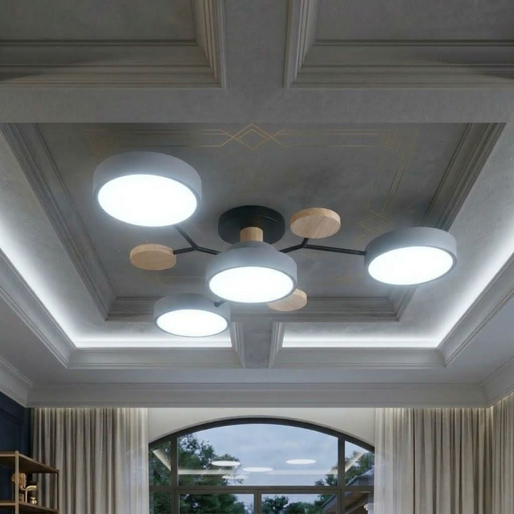 Nowoczesna Lampa Sufitowa LED z Ręcznym Wykończeniem