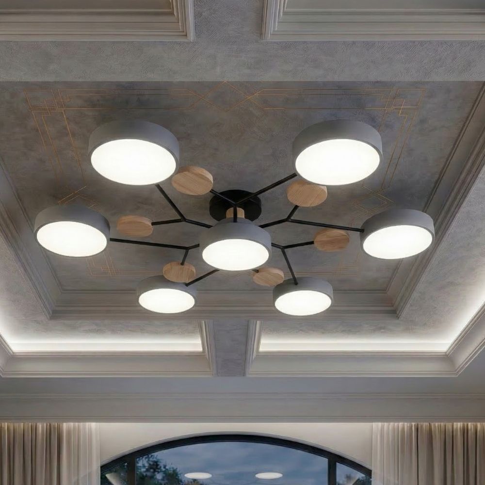 Nowoczesna Lampa Sufitowa LED z Ręcznym Wykończeniem