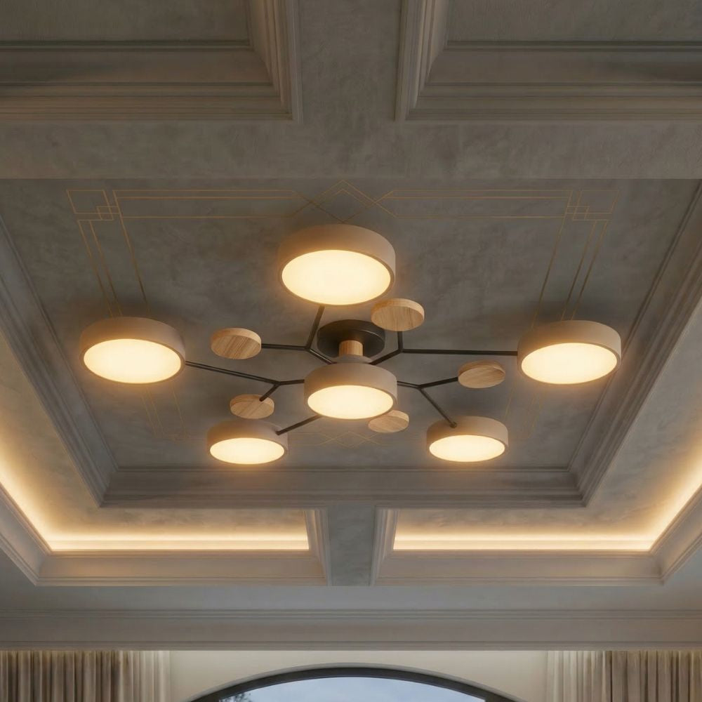 Nowoczesna Lampa Sufitowa LED z Ręcznym Wykończeniem