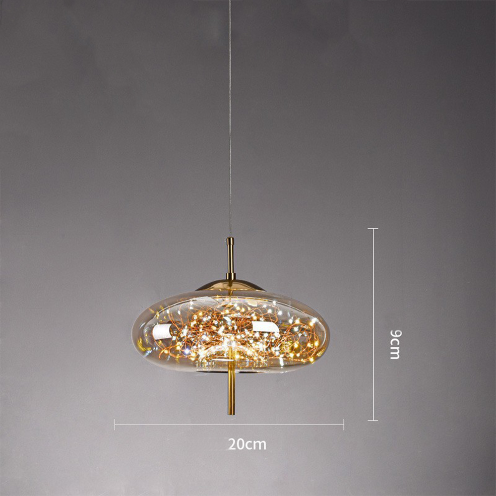 Nowoczesna szklana lampa sufitowa LED – idealna do przestrzeni domowych