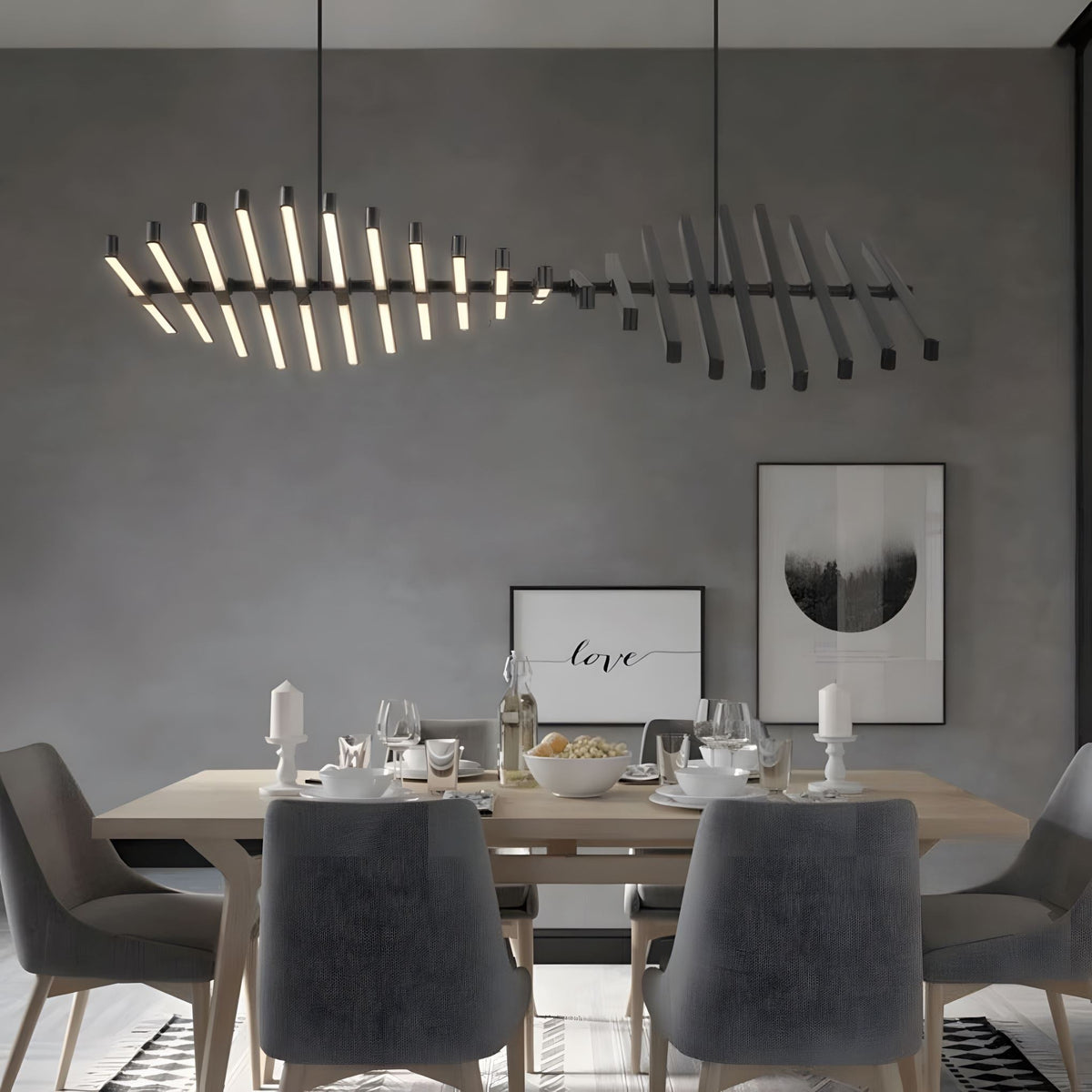 Nowoczesny Żyrandol LED DNA - Lampa Sufitowa