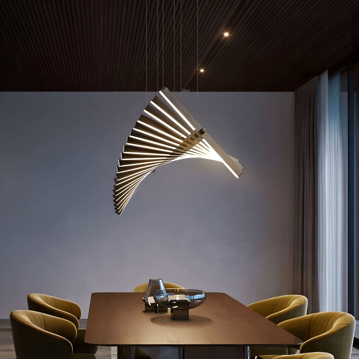 Nowoczesny Żyrandol LED DNA - Lampa Sufitowa