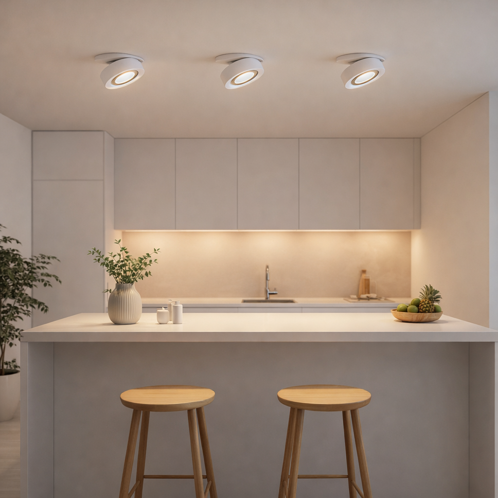 Obrotowa Lampa Sufitowa LED Wpuszczana 360°