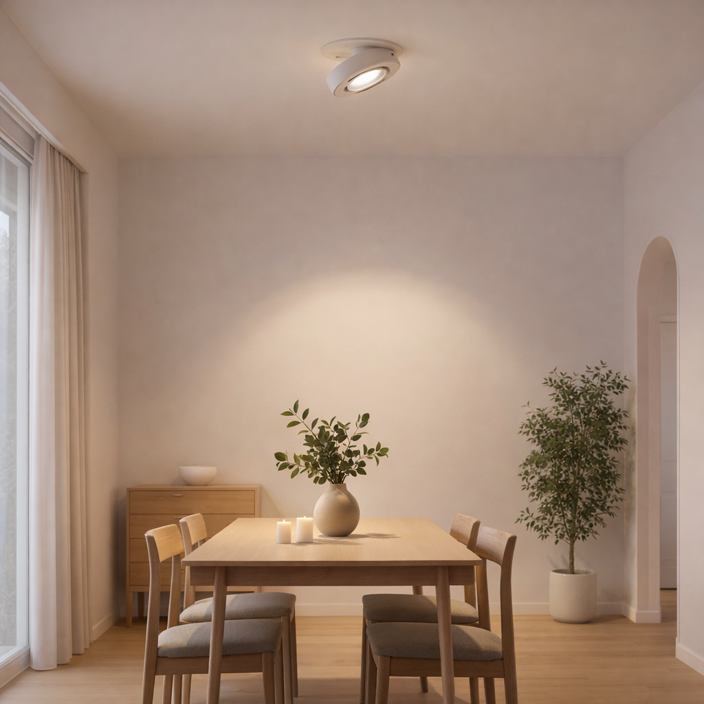 Obrotowa Lampa Sufitowa LED Wpuszczana 360°