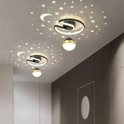 Okrągła Lampa Sufitowa LED Ściemniana Gwiazdy do Sypialni i Pokoju Dziecka