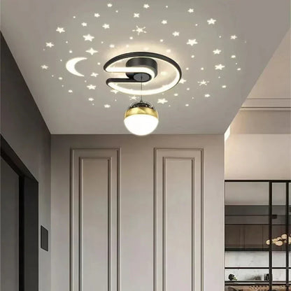 Okrągła Lampa Sufitowa LED Ściemniana Gwiazdy do Sypialni i Pokoju Dziecka
