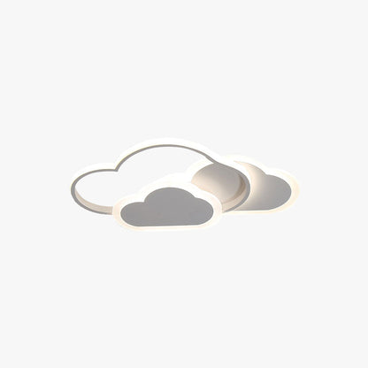 Okrągła lampa sufitowa LED w kolorze różowym i białym