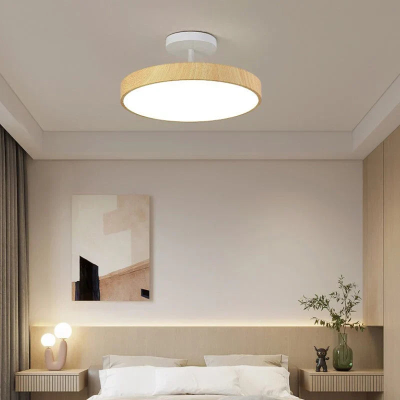 Okrągła półwpuszczana skandynawska lampa sufitowa LED