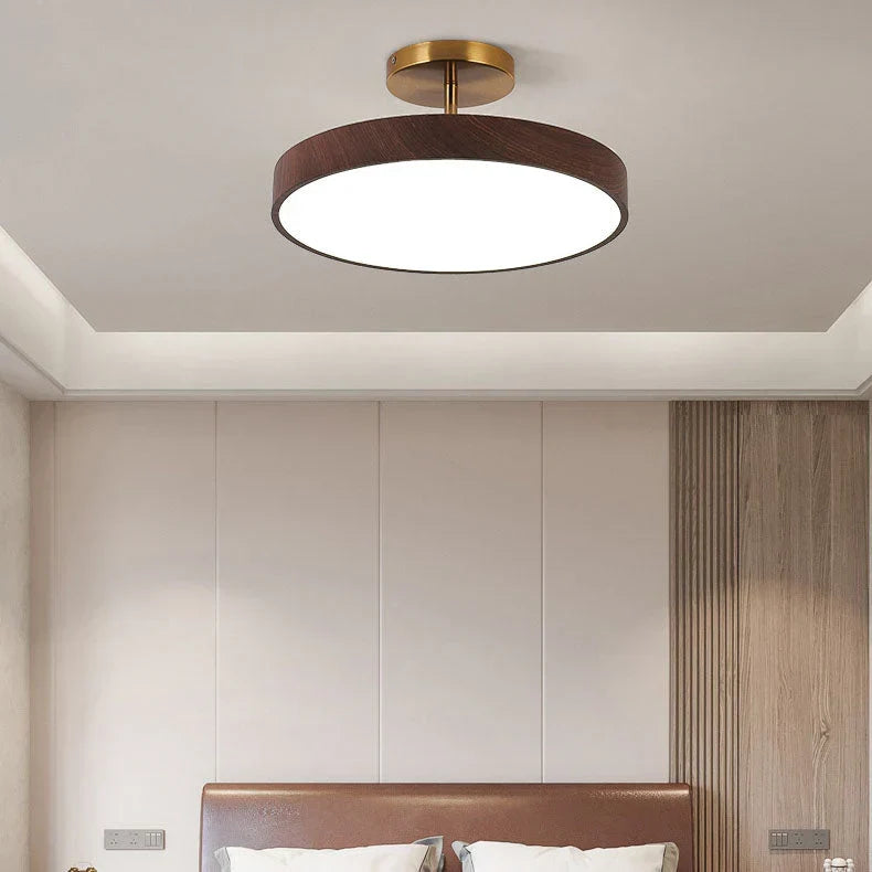 Okrągła półwpuszczana skandynawska lampa sufitowa LED