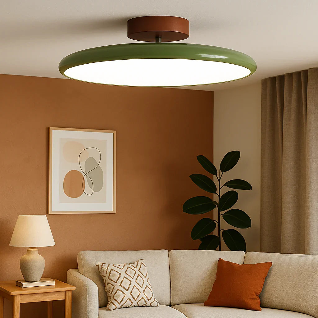 Okrągła Smukła Lampa Sufitowa LED Natynkowa Oprawa