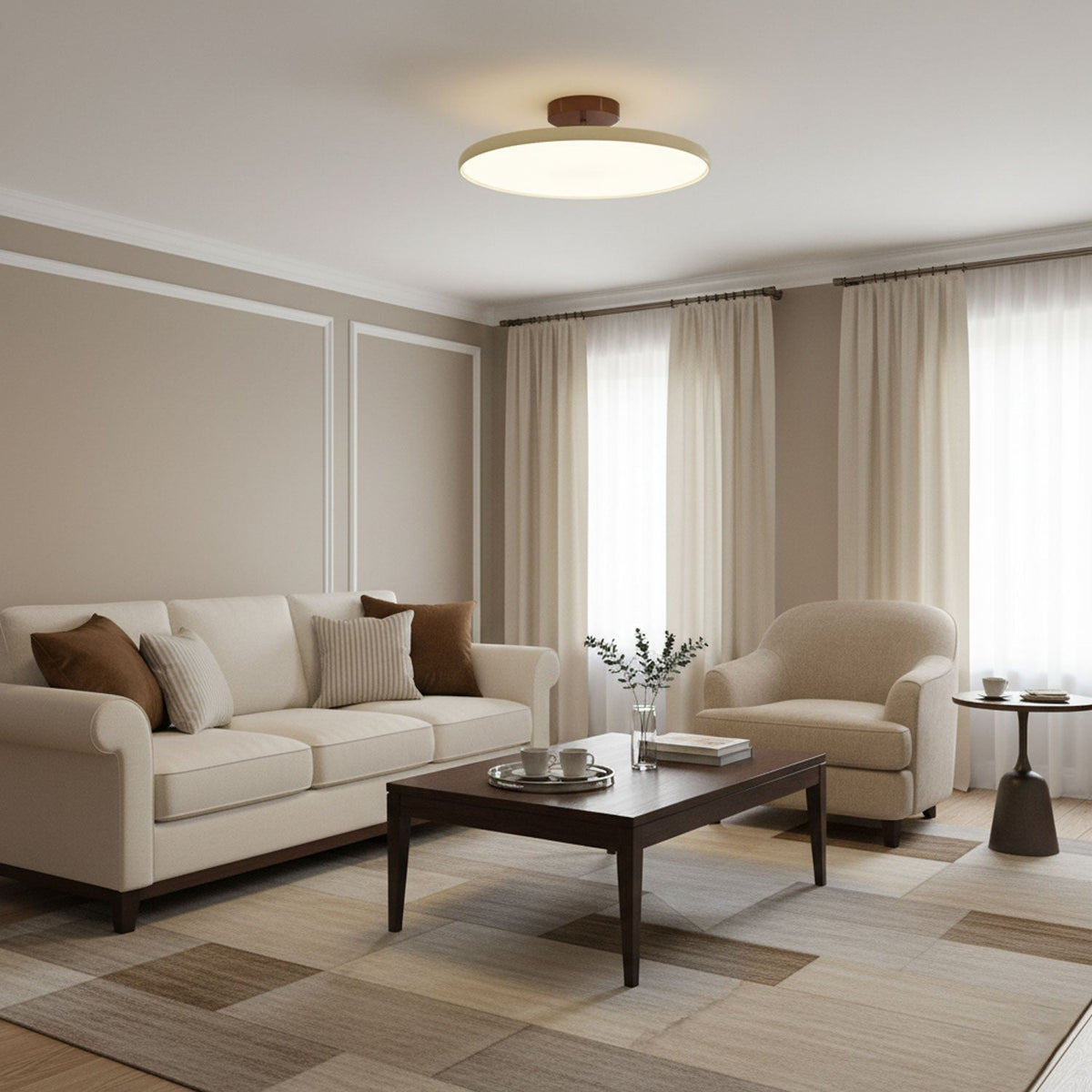Okrągła Smukła Lampa Sufitowa LED Oprawa Natynkowa