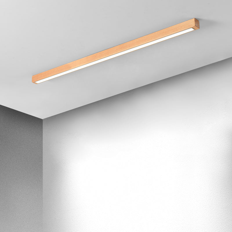 Ozdobna smukła drewniana lampa sufitowa LED z 3 trybami kolorów