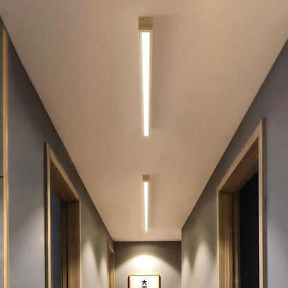 Ozdobna smukła drewniana lampa sufitowa LED z 3 trybami kolorów